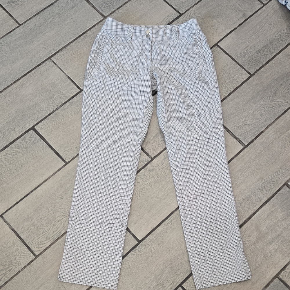 Nike Women's Black and White Patterned Trousers